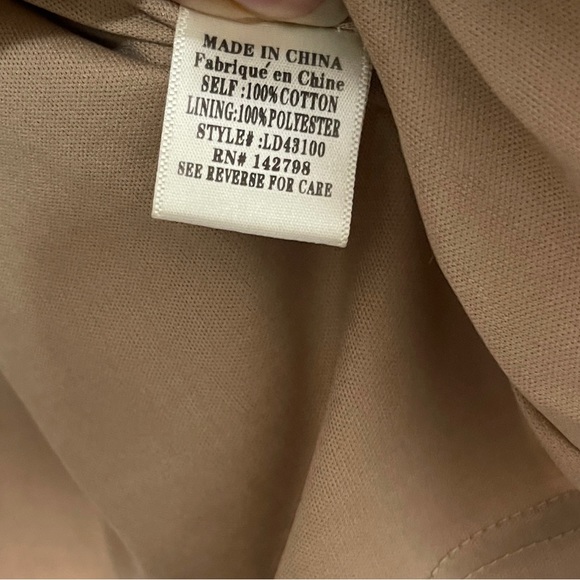 loverichie Womens Dress Size Large Tan Boho Peasant Mini - Picture 7 of 14